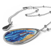 Load image into Gallery viewer, Blessed Mother Oval Necklace with Silver Chain