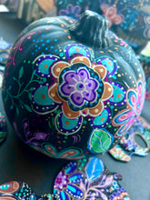 Load image into Gallery viewer, 7” Full Colorful Pumpkin Halloween Boho Art - Decoration