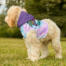 Load image into Gallery viewer, Peace Love and Pigs Tie Dye Pet Hoodie with Dove Design for Arthur's Acres - 5 SIZES