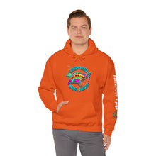 Load image into Gallery viewer, Peace Love and Pigs Dove Design for Arthur's Acres Unisex Heavy Blend™ Hooded Sweatshirt - 8 COLORS