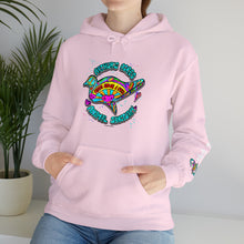 Load image into Gallery viewer, Peace Love and Pigs Dove Design for Arthur's Acres Unisex Heavy Blend™ Hooded Sweatshirt - 8 COLORS