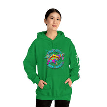 Load image into Gallery viewer, Peace Love and Pigs Dove Design for Arthur's Acres Unisex Heavy Blend™ Hooded Sweatshirt - 8 COLORS