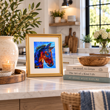 Load image into Gallery viewer, Portrait of Rescue Horse Dan Art PAPER or CANVAS PRINTS Multiple Sizes benefiting Anam Cara Sanctuary