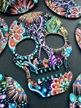 Load image into Gallery viewer, Colorful Calaveras Halloween Boho Art - Skull Decoration