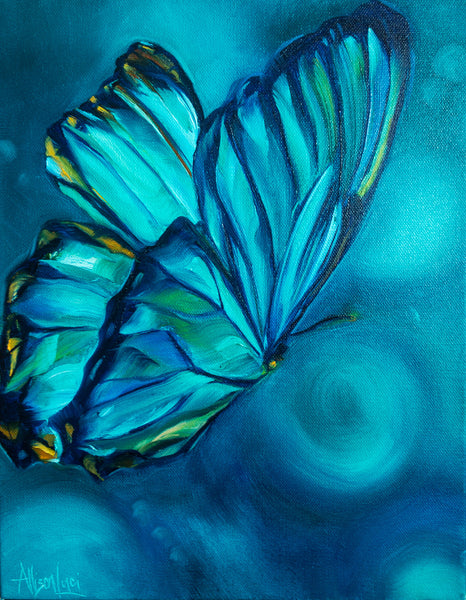Soul Flow Butterfly Original Oil Painting 11”x 14”