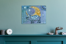 Load image into Gallery viewer, MOONS Collection Pig Art Asleep or Awake I Dream of You  CANVAS PRINT - Multiple Sizes
