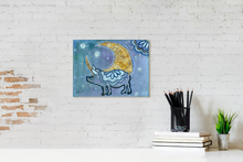 Load image into Gallery viewer, MOONS Collection Pig Art Asleep or Awake I Dream of You  CANVAS PRINT - Multiple Sizes