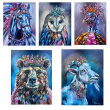 Load image into Gallery viewer, Magical Bejeweled Animals Prints from Original Oil Painting - Multiple Sizes - Multiple Animals