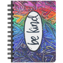 Load image into Gallery viewer, Be_Kind_Notebook_Journal_Black_SN_Front_Mockup.png