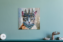 Load image into Gallery viewer, Bejeweled Royal Cat Lady Whiskertons CANVAS PRINT - Multiple Sizes
