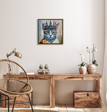 Load image into Gallery viewer, Bejeweled Royal Cat Lady Whiskertons CANVAS PRINT - Multiple Sizes