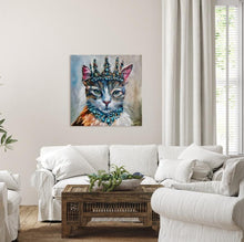 Load image into Gallery viewer, Bejeweled Royal Cat Lady Whiskertons CANVAS PRINT - Multiple Sizes