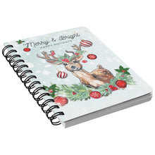 Load image into Gallery viewer, Christmas Holiday Doe Deer Notebook