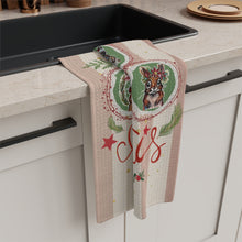 Load image into Gallery viewer, Going Nuts for Christmas Squirrel Tea Towel