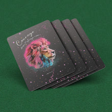 Load image into Gallery viewer, Ramsey Lion Art Painting Playing Cards Courage Doesn't Roar Allison Luci Allie for the Soul Colorful Art Inspiration Ten Seconds of Courage