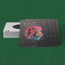 Load image into Gallery viewer, Ramsey Lion Art Painting Playing Cards Courage Doesn't Roar Allison Luci Allie for the Soul Colorful Art Inspiration Ten Seconds of Courage