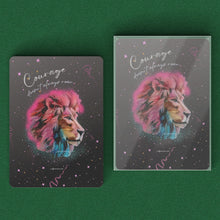 Load image into Gallery viewer, Ramsey Lion Art Painting Playing Cards Courage Doesn't Roar Allison Luci Allie for the Soul Colorful Art Inspiration Ten Seconds of Courage