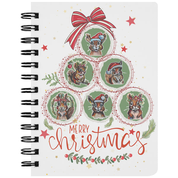 Cute Christmas Squirrels Notebook Journal Allison Luci Art