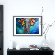 Load image into Gallery viewer, Metamorphosis Elephant Painting with Butterfly Ears Fine Art Paper Print