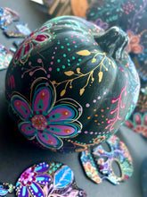 Load image into Gallery viewer, 7” Full Colorful Pumpkin Halloween Boho Art - Decoration