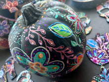 Load image into Gallery viewer, 7” Full Colorful Pumpkin Halloween Boho Art - Decoration