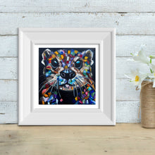 Load image into Gallery viewer, Mosaic Animals Otter and Owl Giclee Paper Print - Choose you animal and size Allison Luci Art