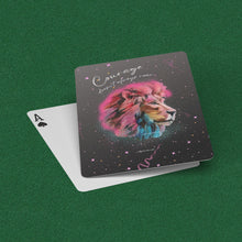 Load image into Gallery viewer, Ramsey Lion Art Painting Playing Cards Courage Doesn't Roar Allison Luci Allie for the Soul Colorful Art Inspiration Ten Seconds of Courage