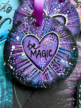 Load image into Gallery viewer, Be Magic Purple Violet Heart Ornament
