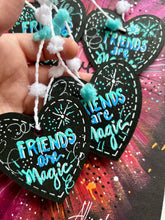 Load image into Gallery viewer, Friends are MAGIC Turquoise Heart Tags - Set of 2
