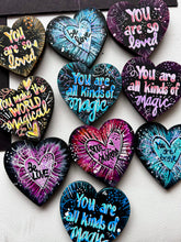 Load image into Gallery viewer, Soul Sisters Magenta and Pink Heart Magnet

