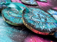Load image into Gallery viewer, Love is Magic Turquoise Heart Ornament