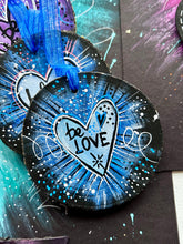 Load image into Gallery viewer, Be Love Blue Heart Ornament