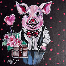 Load image into Gallery viewer, Art Print Pancake Pig in Love Art PRINT STOCK SALE