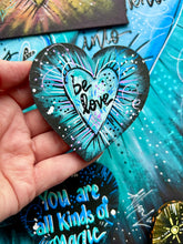 Load image into Gallery viewer, Be Love Turquoise Heart Magnet