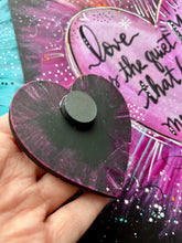 Load image into Gallery viewer, Be love Magenta and Pink Heart Magnet
