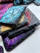 Load image into Gallery viewer, Be Love • Believe • Create Joy • Make Magic Original Art on Slate Coasters - Set of 4