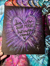 Load image into Gallery viewer, Moments of Love and Magic Purple Heart 8x10 Original Art