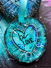 Load image into Gallery viewer, Be Love Turquoise Heart Ornament