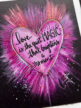Load image into Gallery viewer, Moments of Love and Moments Magenta Heart 10 x 13 Original Art