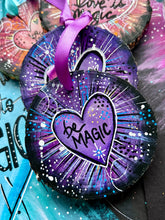 Load image into Gallery viewer, Be Magic Purple Violet Heart Ornament