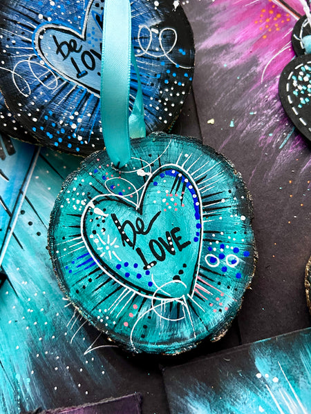 Be Love Turquoise Heart Ornament