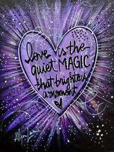 Load image into Gallery viewer, Moments of Love and Magic Purple Heart 8x10 Original Art
