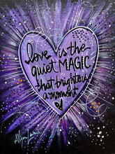 Load image into Gallery viewer, Moments of Love and Magic Purple Heart 8x10 Original Art