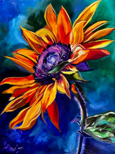 Load image into Gallery viewer, Today I Choose Joy Sunflower Large Original Oil Painting 12” x 16”
