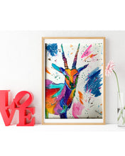 Load image into Gallery viewer, Unicorn Goat Rainbow Art 8"x 10" Original Painting - Rainbow Collection