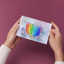 Load image into Gallery viewer, Individual Light & Love Hanukkah Holiday Card - Free shipping