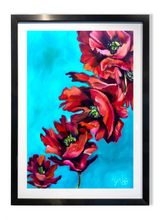 Load image into Gallery viewer, &quot;Hope Floats&quot; Poppy Flower Oil Painting Giclee Print on Paper - multiple sizes
