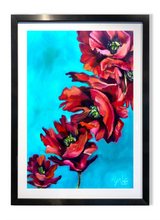 Load image into Gallery viewer, "Hope Floats" Poppy Flower Oil Painting Giclee Print on Paper - multiple sizes
