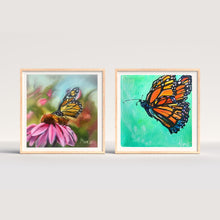 Load image into Gallery viewer, Hope's Landing Monarch Butterfly with Flower Giclee Paper Print - Allison Luci Art