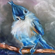 Load image into Gallery viewer, Canvas Print Keep a Light in my Soul blue Bird canvas Print - Allison Luci Art